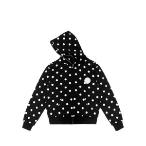 Polka Dot  hooded zipper jacket