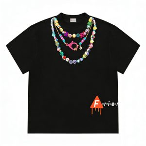 Beaded Necklace Graphic T-Shirt