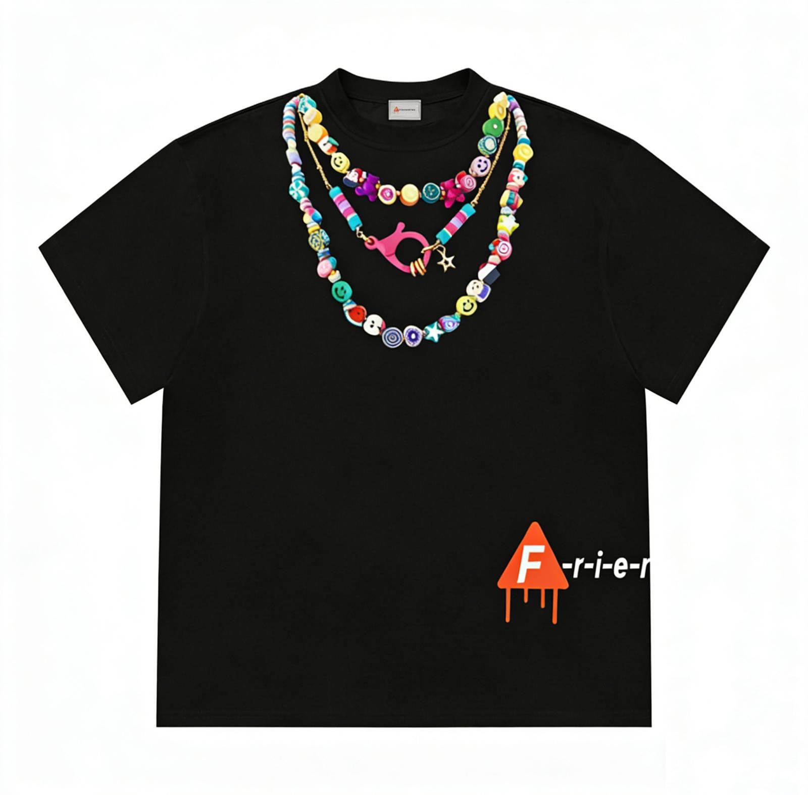 Beaded Necklace Graphic T-Shirt